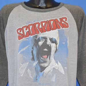80er Jahre Scorpions Blackout Tour 1982 Rock Konzert Raglan T-Shirt Large