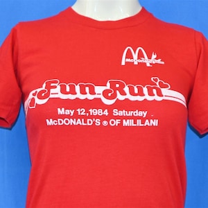 80s Ronald McDonald House Fun Run Mililani Hawaii Road Race 1984 t-shirt Women&#39;s Extra Small