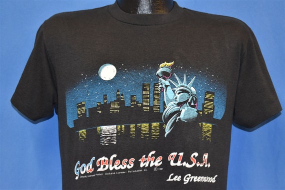 90s God Bless USA Lee Greenwood Statue Liberty Sk… - image 1
