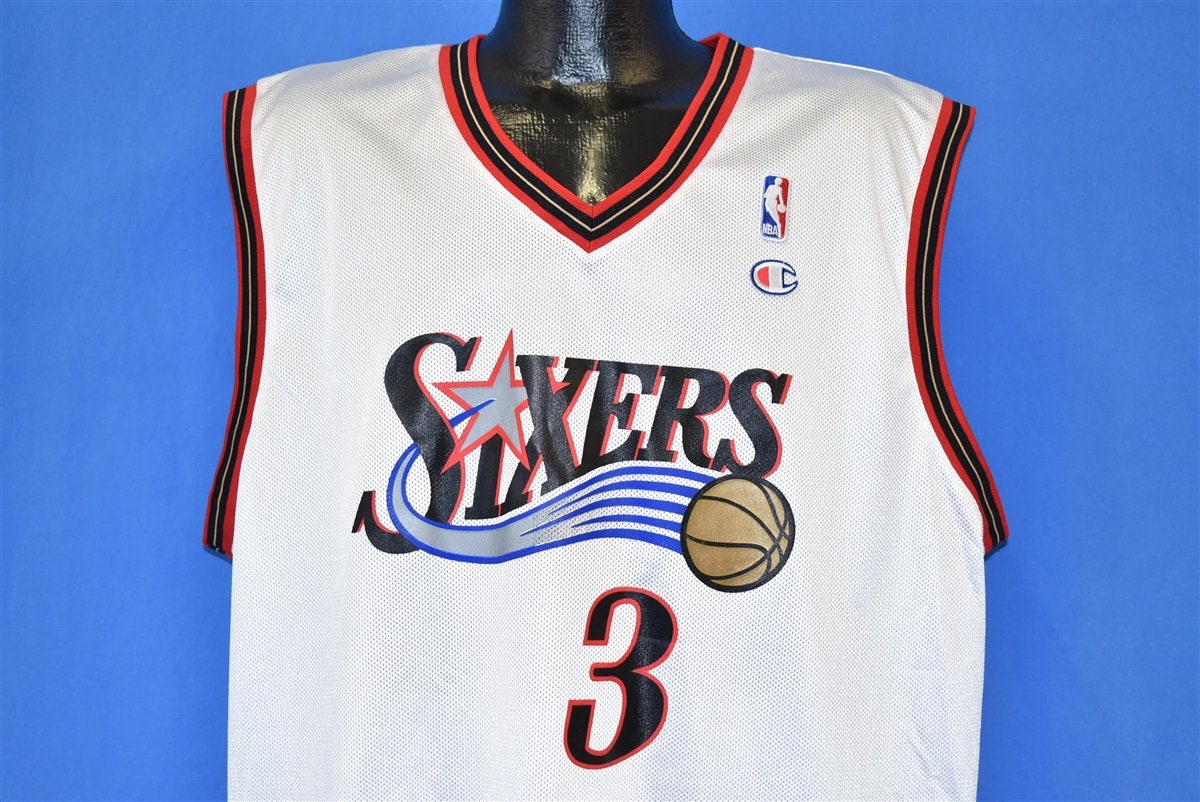 Vintage Allen Iverson Philadelphia 76ers Gold Champion Jersey NWOT 90s NBA  Basketball AI – For All To Envy