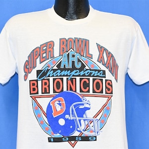 80s Denver Broncos Super Bowl XXIV AFC Champions NFL Football t-shirt Medium
