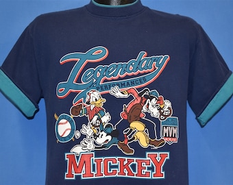 90s Mickey Mouse Goofy Donald Duck Legendary Baseball Disney t-shirt Medium