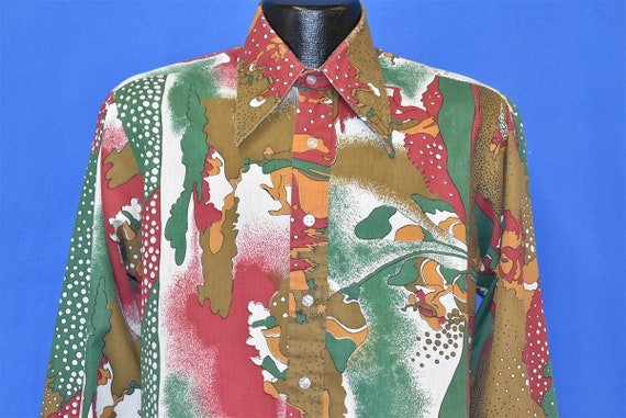 70s Campus Abstract Disco Men's Shirt Medium