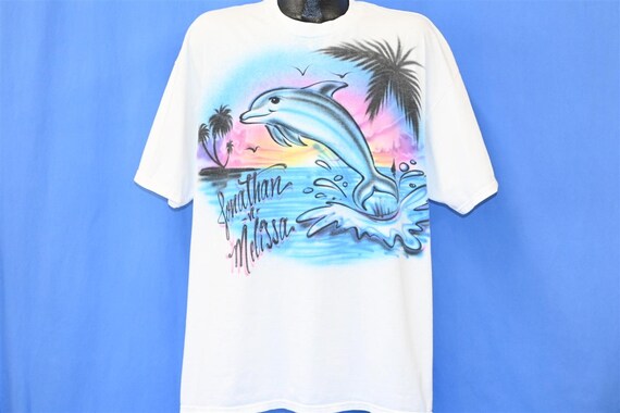 90s Airbrushed Dolphin Sunset Beach Jonathan 'N Melissa T 90s Airbrushed Dolphin Sunset Beach Jonathan 'N Melissa T