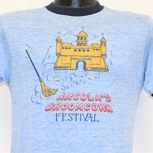 80s Arcolas Illinois Broomcorn Festival Rayon Tri Blend Ringer t-shirt Small