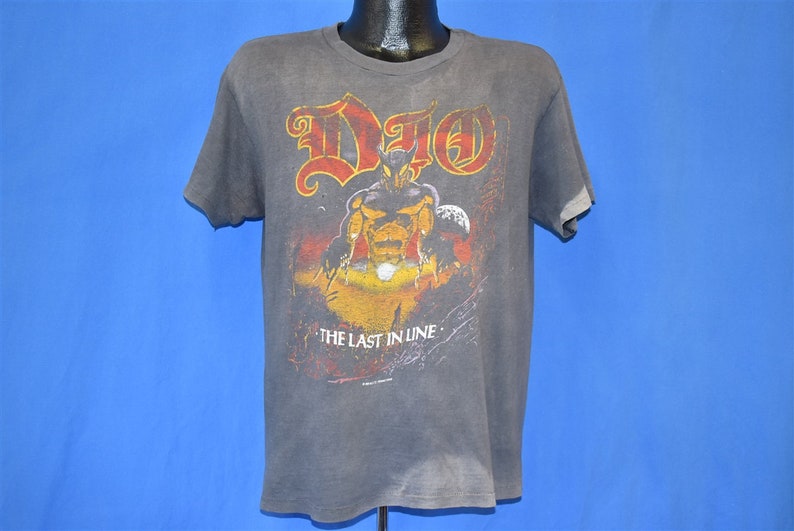 80s Dio Last In Line Tour Distressed Metal t-shirt Large | Etsy