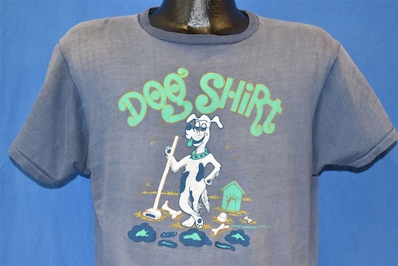 70s Dog Shirt Distresesd t-shirt Large