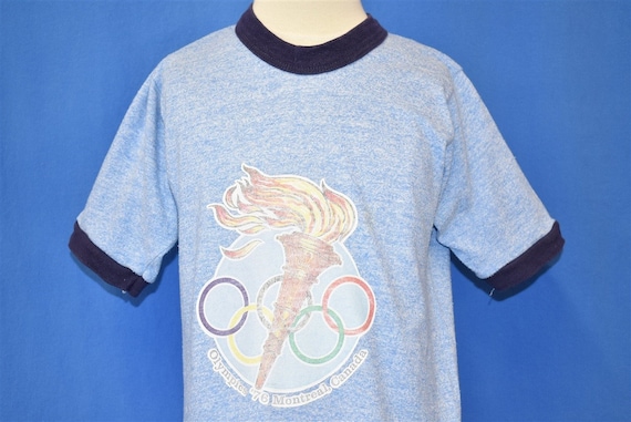 70s Olympics '76 Montreal Ringer t-shirt Extra Sm… - image 1