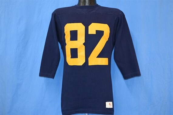 80s Agoura #82 Champion Blue Bar Jersey Dark Blue 3/4 Sleeve T 