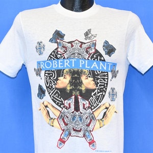 Jaren 80 Robert Plant Non Stop Go 1988 Tour Kaleidocope Rock Concert T-shirt klein