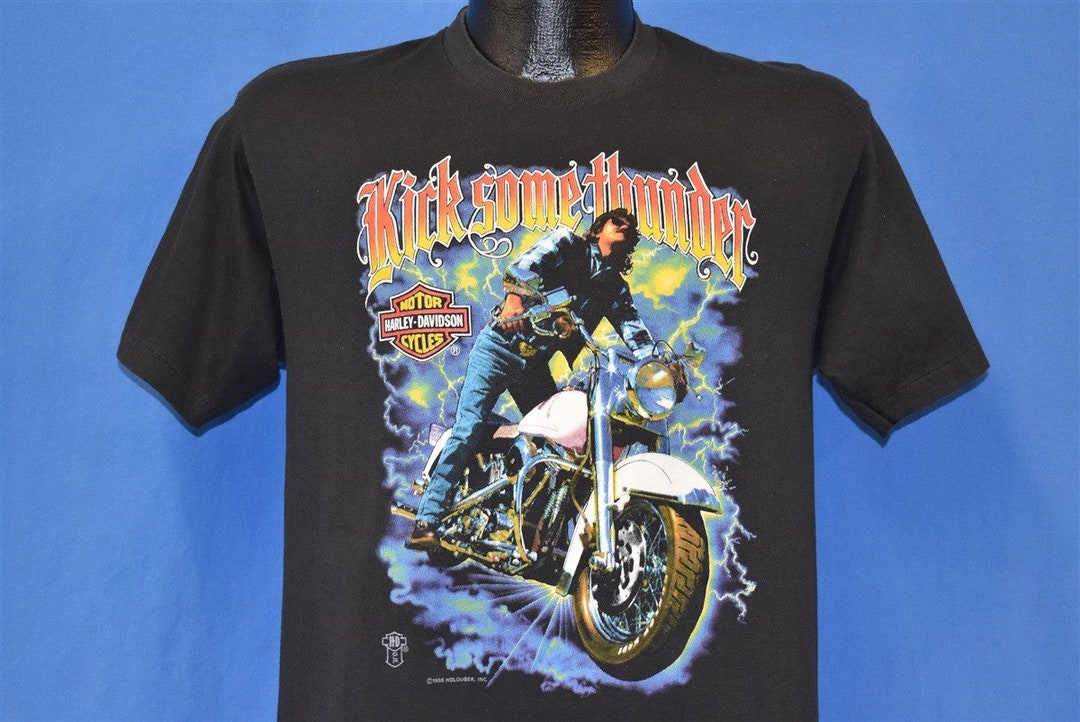 80s Harley Davidson Motorcycle Anchorage Alaska T-shirt