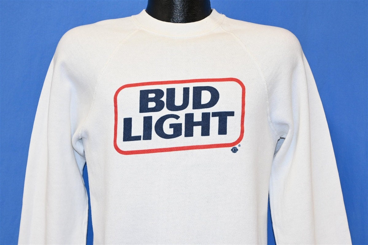 90s Bud Light Beer Logo Budweiser White Lee Crewneck Sweatshirt Small Etsy UK