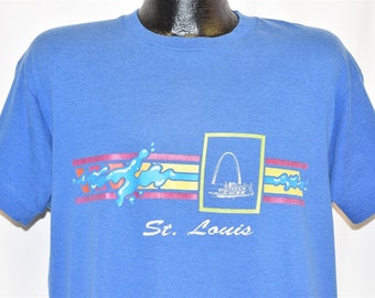 Retro St. Louis Fleur de Lis Unisex Short Sleeve T-Shirt XXL