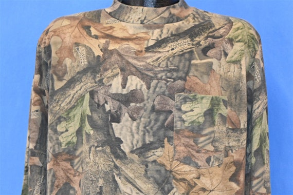 80s Camouflage Camo Advantage Timber Hunting t-sh… - image 1