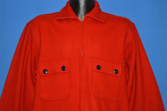 40s King Kole Red Zip Front Wool Hunting Winter Ja