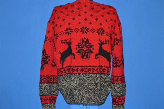 90s Ralph Lauren Reindeer Snowflake Winter Sweate… - image 3