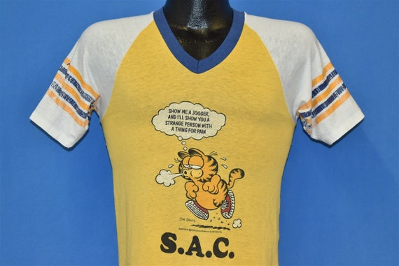 70s Garfield S.A.C. Show Me a Jogger Funny Stripe… - image 1