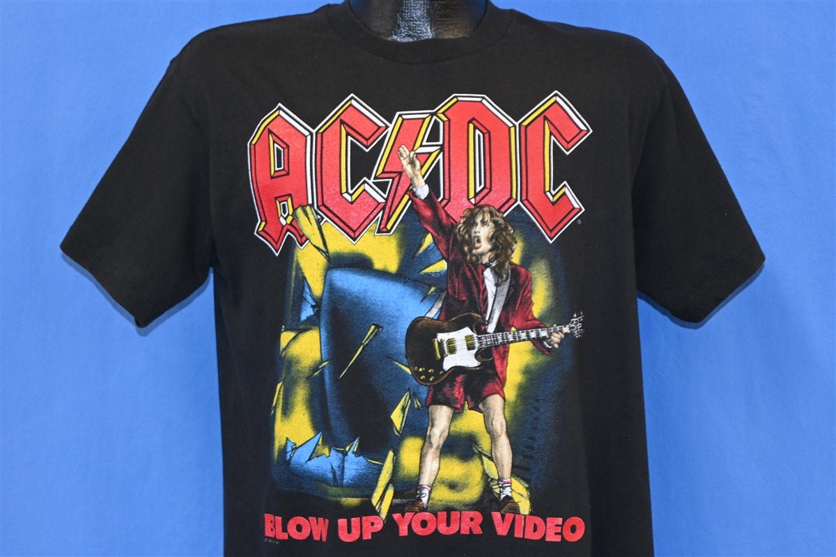 80s ACDC Blow up Your Video World Tour 1988 Angus Young Rock 
