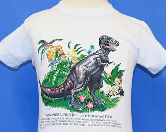 80s Tyrannosaurus Rex T-Rex Dinosaur Wildlife Animal t-shirt Youth Small