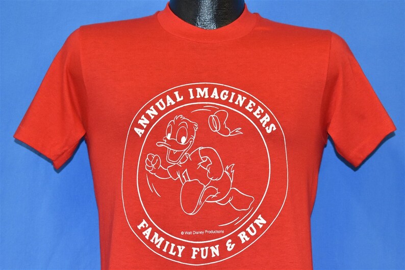 80s-disney-annual-imagineer-family-fun-run-donald-duck-cartoon-t-shirt
