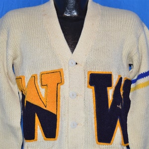 40s Princeton Knitting Mills Varsity Letterman Sweater Medium