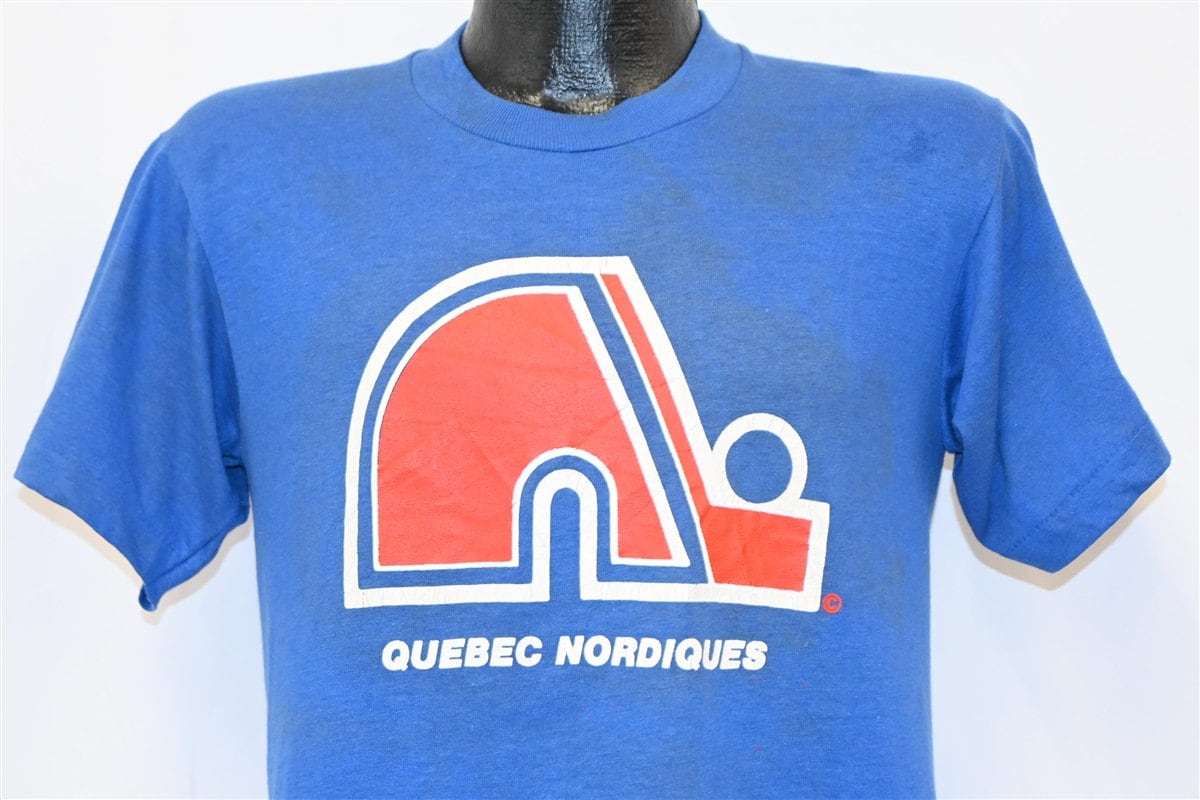 Quebec Nordiques Vintage Arch Logo Throwback Shirt by Gear