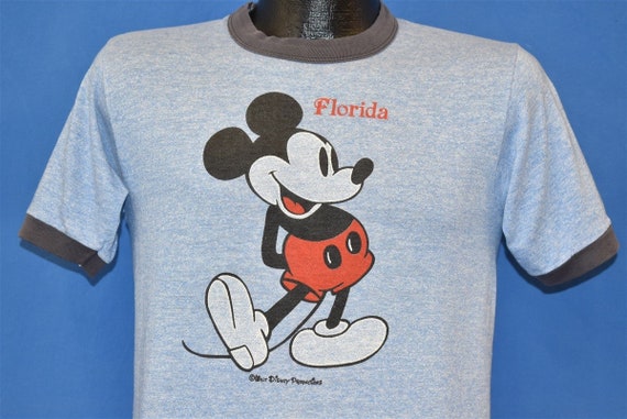 80s Mickey Mouse Rayon Tri Blend Ringer t-shirt Sm