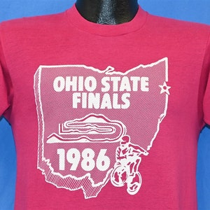 80s Ohio State Finals Hilltop BMX Brookfield Ohio 1986 Bike Racing t-shirt Small