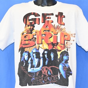 90er Jahre Get a Grip Album Livin &#39;On the Edge 1993 Rock Band T-Shirt Large