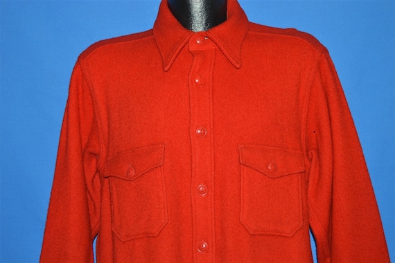 40s Woolrich Button Down Wool Hunting Jacket Large