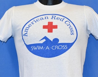70s American Red Cross Swim Across Fundraiser t-shirt Small