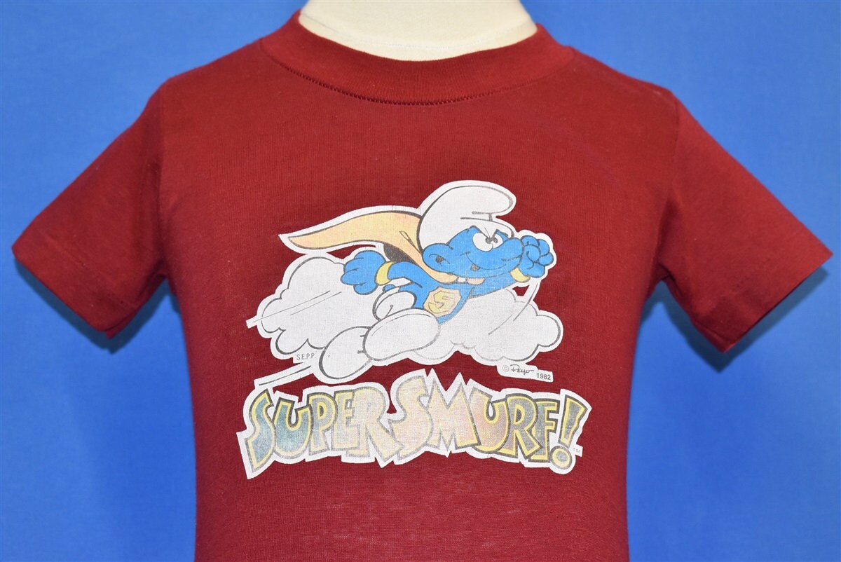 Buy 80s Super Smurf Cartoon T-shirt Toddler 2T Online in India - Etsy