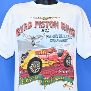 90s Burd Piston Ring Brickyard Performer Antique Car Racing t-shirt Large
