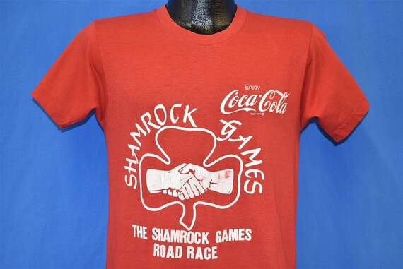 80s Coca Cola Shamrock Games Road Race t-shirt Sma