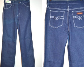 70s NWT Wrangler Dark Denim Jeans Size 31