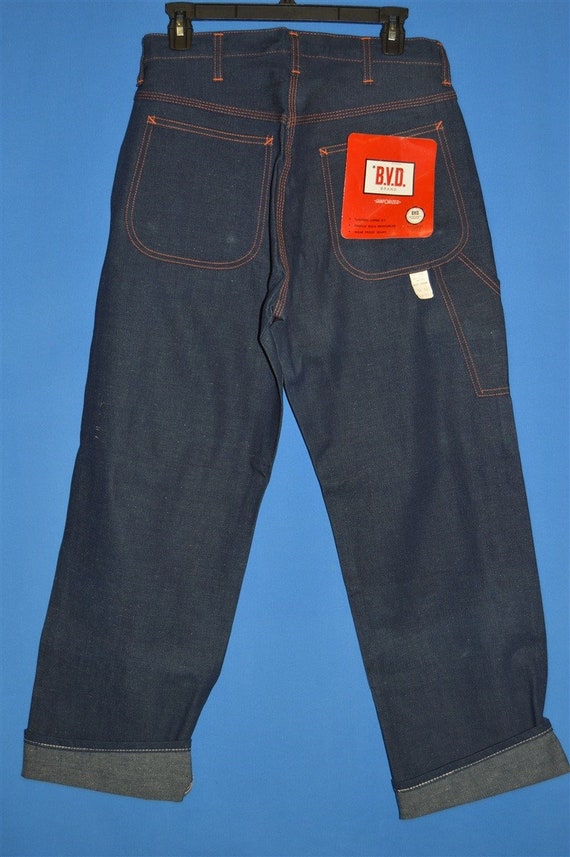 60s BVD Indigo Denim Carpenter jeans Size 30 - image 5
