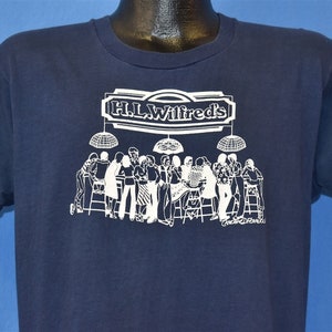 80s HL Wilfred&#39;s Connecticut Bar Music Venue Catherine D Ferrucci t-shirt Medium