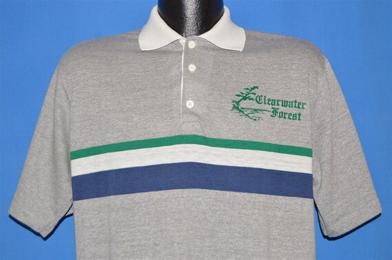 80s Clearwater Forest Polo shirt Large