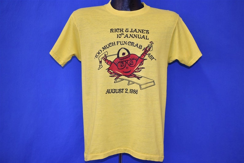 80s Rick And Jane/'s Crab Feast t-shirt Medium