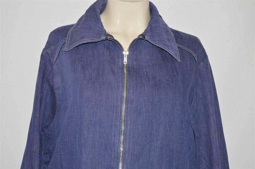 50s Anvil Workwear Denim Jacket Womens Large - Etsy