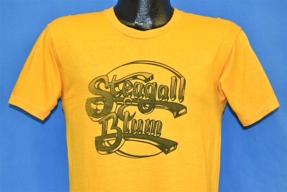 70s Steagall and Blum Logo Yellow Soft t-shirt Sm… - image 1