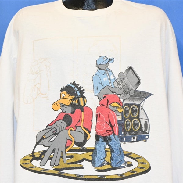 90s Prodigy Mobb Deep Hip Hop DJ Cartoon Rapper Turntable t-shirt Extra Large