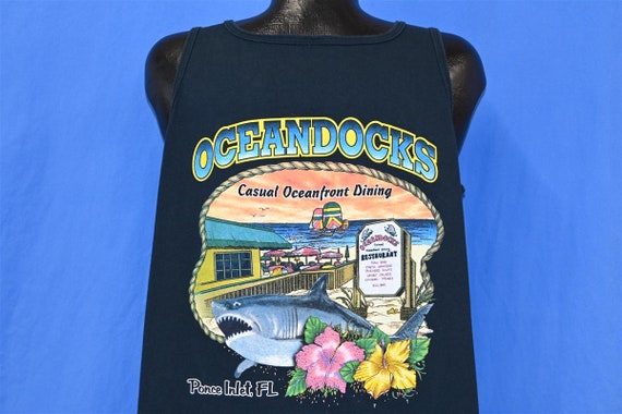 90s Oceandocks Restaurant Ponce Inlet Florida Shark Tank Top Souvenir  T-shirt Extra Large - Etsy