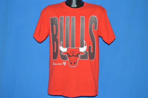 90s Chicago Bulls Logo NBA Basketball Red Hanes t… - image 2