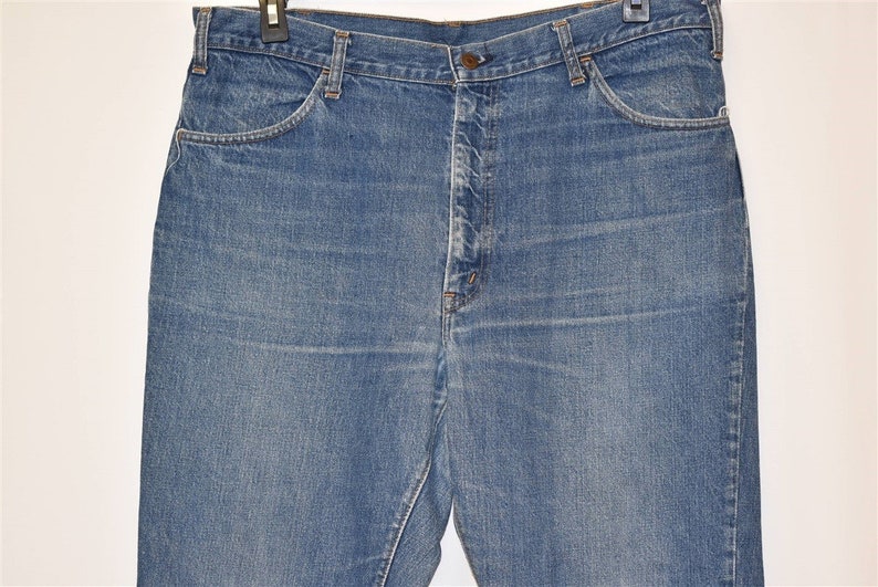 70s Levis Orange Tab Denim Blue jeans Size 39 image 4