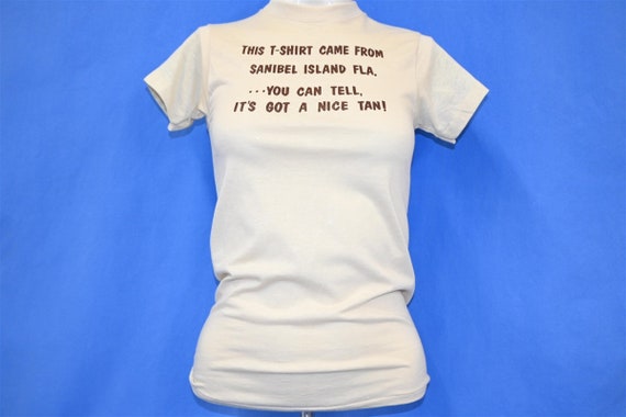 70s Came From Sanibel Island Florida Nice Tan t-s… - image 2