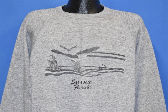 Sarasota Florida FL Vintage Nautical Waves Design Sweatshirt