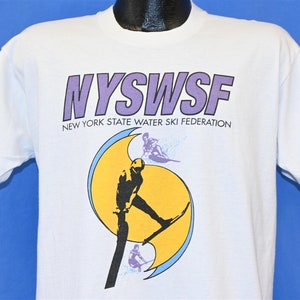 90s New York State Water Ski Federation Championship Competitor NYSWSF t-shirt Large