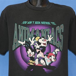 90er Jahre Animaniacs Warner Bros Cartoon Yakko Wakko Dot You Ain&#39;t Seen Noch nichts T-Shirt Groß