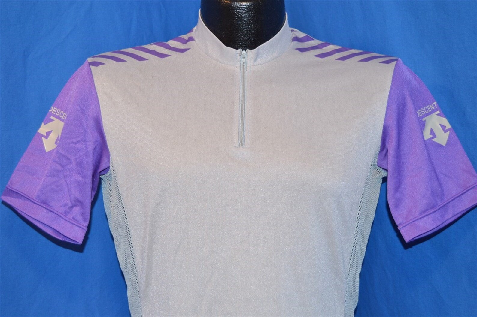 90s Descente Gray Purple Cycling Jersey t-shirt Small | Etsy